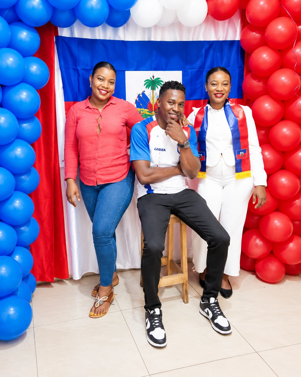 Three Buzz INCC team members posing during the May 18 celebration